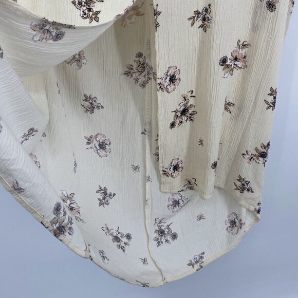 Final Touch Floral Cap Sleeve Maxi Dress  Knotted Back Boho Rayon M - Picture 5 of 12